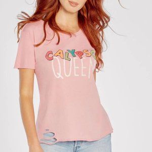 Wildfox Calypso Queen T-Shirt Pink Small